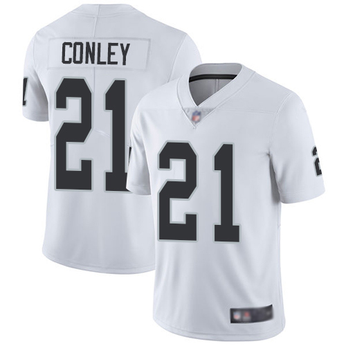 Men Oakland Raiders Limited White Gareon Conley Road Jersey NFL Football #21 Vapor Untouchable Jersey